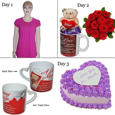 "Sending U ALL My Love ( Multi day Hamper) - Click here to View more details about this Product